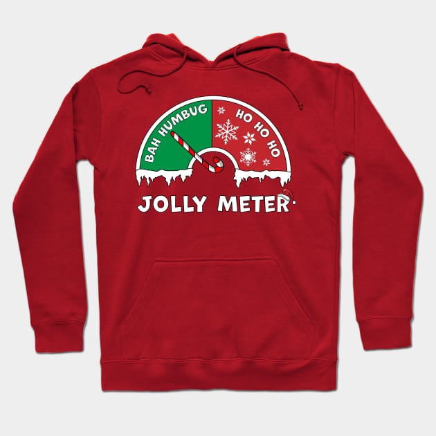 Jolly Meter Bah Humbug To Ho Ho Ho Anti Christmas Funny Hoodie by OrangeMonkeyArt